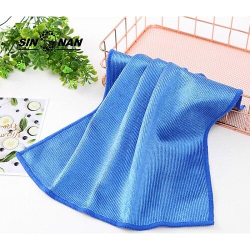SINSNAN 6PCS House Cleaning Towel Bright Glass Cloth Microfibre Dishcloth Kitchen Towel Fabric Absorbent Cloth For Carwash Floor