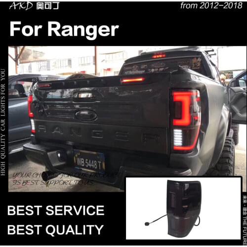 AKD Car Styling for Ford Ranger Tail Lights 2012-2018 Ranger T8 T6 Tail Lamp LED Tail Light DRL Brake Reverse auto Accessories