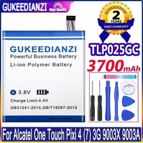 3700mAh original GUKEEDIANZI TLP025GC Battery for Alcatel One Touch Pixi 4 (7) 3G 9003X 9003A Cell phone