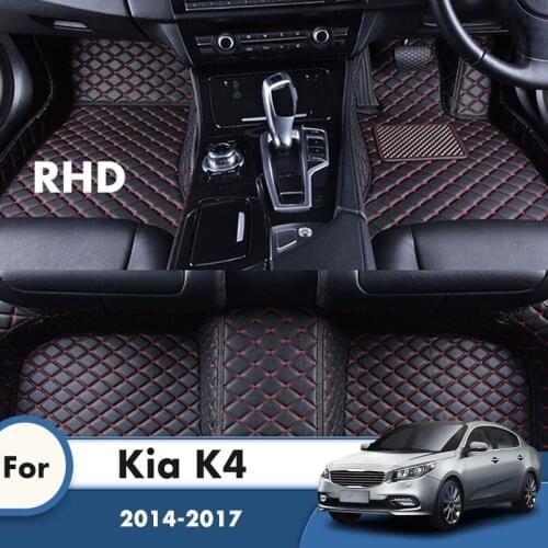 RHD Carpets For Kia K4 2017 2016 2015 2014 Car Floor Mats Custom Waterproof Decoration Interior Accessories Foot Pads Cover Rug
