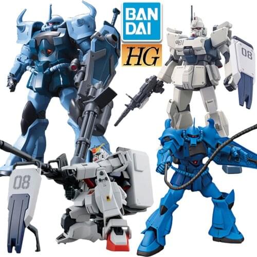 Bandai Original HG HGUC MS08 Squad Land Combat Gundam EZ8 Special Tiger Newborn Assembled Model Action Figure Kids Toy Gift