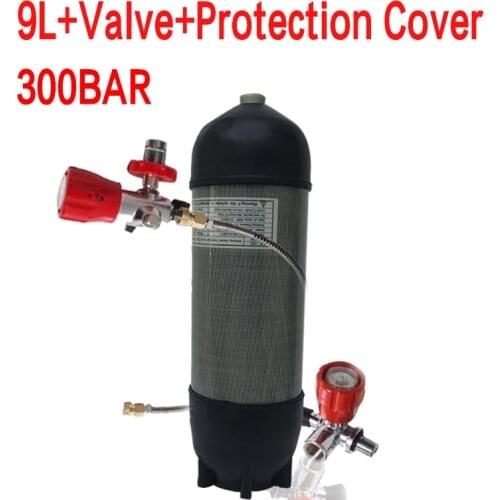Acecare 9L CE Pcp HPA 4500psi Carbon Fiber Gas Cylinder for Diving Compressed Air Tank Air Rifle Pcp Condor Valve M18*1.5