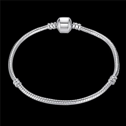 H028 new design Silver color snake chain bracelet 3MMX20CM fashion jewelry Christmas gift for woman factory price