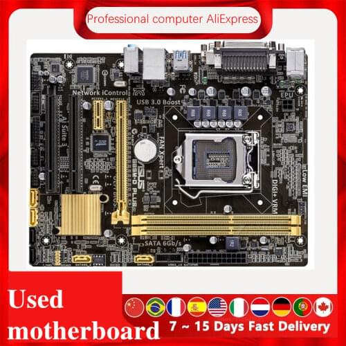 For Asus B85M-D PLUS esktop Motherboard B85 LGA 1150 For Core i7 i5 i3 SATA3 USB3.0 Original Used Mainboard