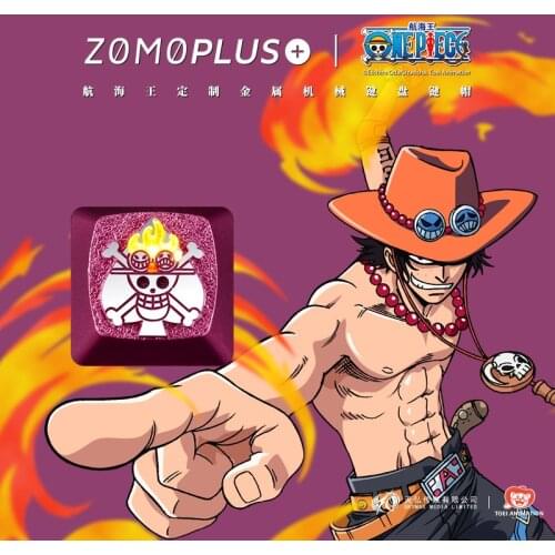 ZOMOPLUS X ONE PIECE BATTLE OF MARINEFORD ALUMINUM ARTISAN KEYCAP ACE BUGGY WHITEBEARD MARINE MECHANICAL KEYBOARD KEYCAP