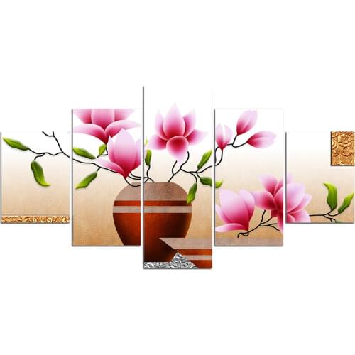 Modular HD 5 pieces canvas painting Picture wall picture abstract flower art canvas posters wall art Painting home decoration