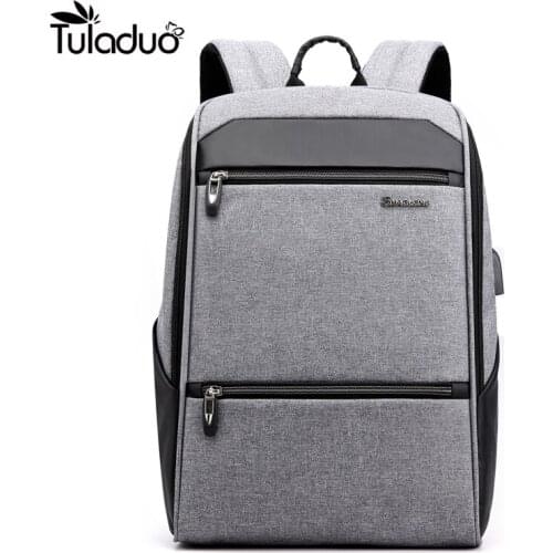 Laptop Backpack Mens Male Backpacks Business Notebook Mochila Waterproof Back Pack USB Charging Bags Travel Bagpack