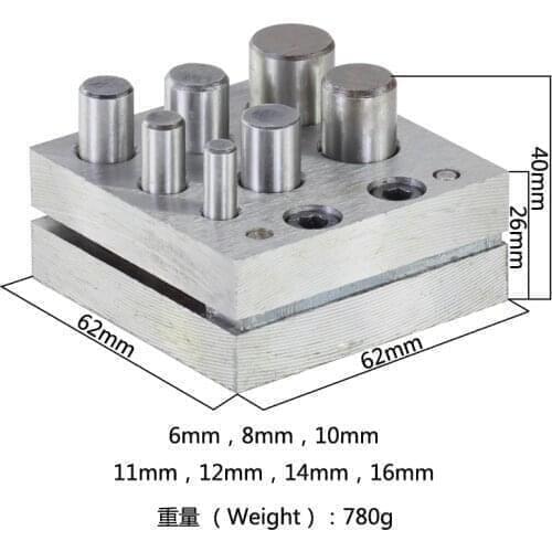 Jewelers Disc Cutter Punch Set 7 holes Metal Circle round mold Cutting Punching jewelry Tools
