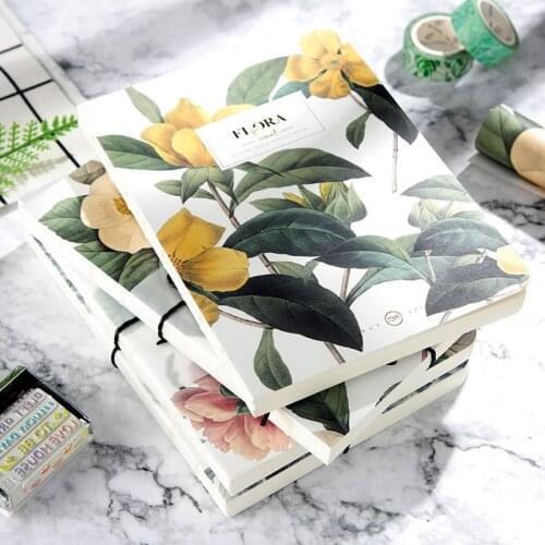 New Blank Vintage Sketchbook Diary Drawing Painting Retro flora flower Notebook paper Sketch Book Office School Supplies Gift