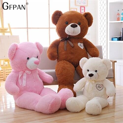 90cm New Giant Kawaii Stuffed Teddy Bear with Bowknot Classical Doll soft Plush Toy Birthday Gifts For Girlfriends Hot Selling