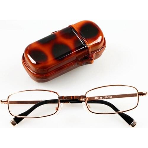 Portable Folding Presbyopic Glasses for Mens and Womens Diopter Reading Glasses Metal Frame +1.0 ,+1.5,+2.0,+ 2.5 To +4.0