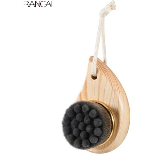 RANCAI 1PCS Comma Exfoliator Facial Cleaning Brush Skin Care Deep Pores Cleanser Bamboo Charcoal Soft Hair Massage Brushes Tool