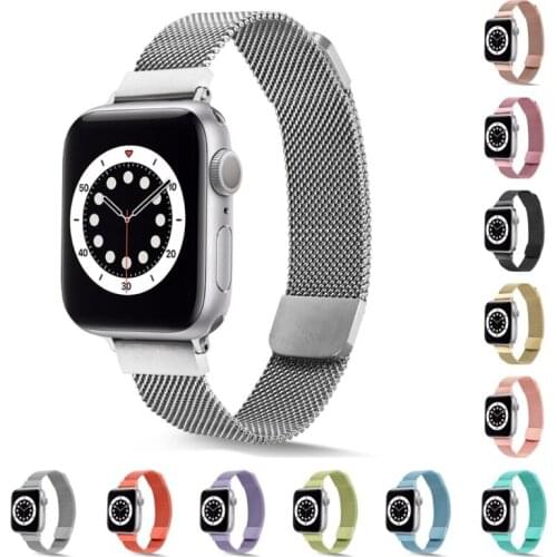 Magnetic Loop for Apple Watch Band 44mm 40mm IWatch Band 38mm 42mm Stainless Steel Bracelet for Apple Watch Series 5 4 3 6 Strap