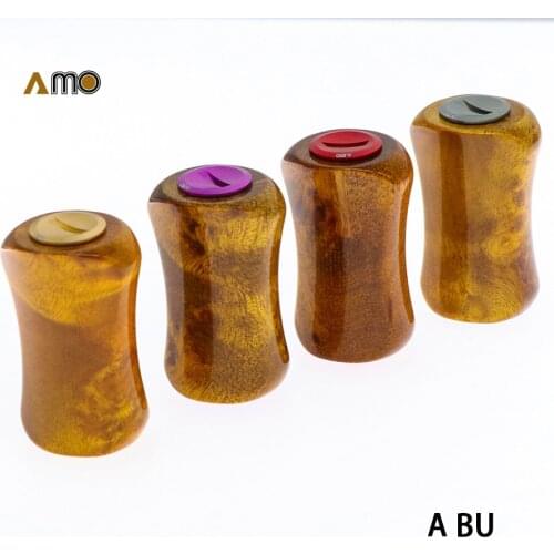 DIY AMO wood knob camphorwood handle knob for ABU Fishing Wheel flat knob 2PCS Each Set