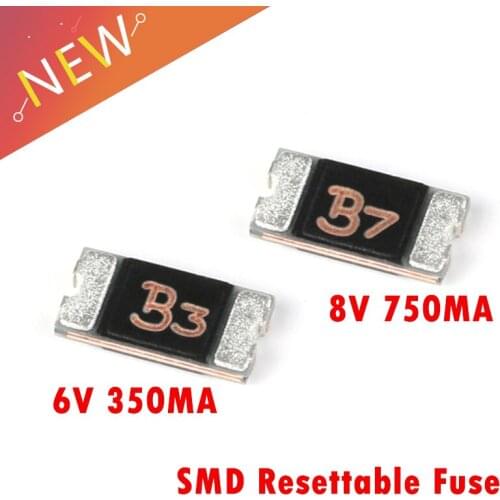 20PCS/Lot SMD Resettable Fuse 1206 350MA PTC12066V035 750MA PTC12068V075 SMD Self-recovery Fuse