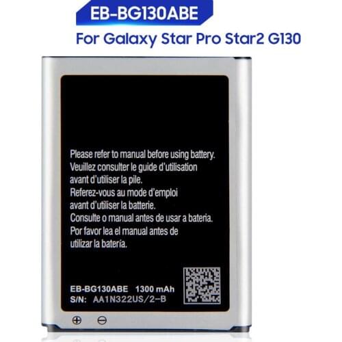 Replacement Samsung Battery For Galaxy Star 2 Star Pro Star2 G130 with NFC Function EB-BG130ABE 1300mAh