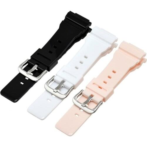 Replacement Watch Band For Casio G-Shock GMA-S110/S120 DW-5600 DW-6900 GW-M5610 16mm Premium Silicone Rubber Elastic Wrist Strap