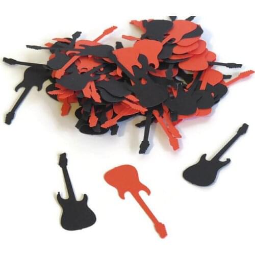 Electric guitar table confettis musical wedding scatters bridal shower bachelorette party Scrapbooking Embellishment