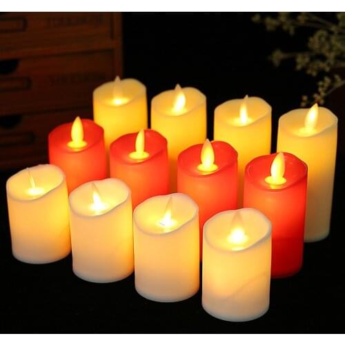 LED Flameless Candles , 3PCS/ 6PCS LED Candles Lights Battery Operated Plastic Pillar Flickering Candle Light for Party Decor