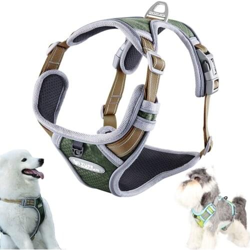 Pet Supplies Reflective Adjustable Dog Harness Collar Pets Vest for Large Medium Small Dogs Walking Hand Strap Dog Accessories