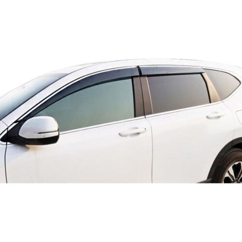High quality 4 Piece Injection molding trim vent shade rain sun wind deflector window visor for CRV 2007-2011 2012-2016 2017