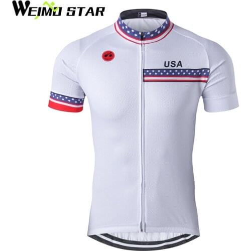 WEIMOSTAR Team Pro USA Cycling Jersey Ropa Ciclismo MTB Bike Clothing Cycling Wear Racing Bicycle Clothes Maillot Cycling Tops