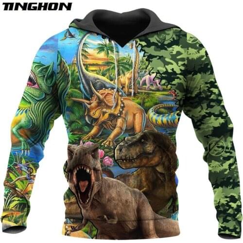 XS-7XL Cartoon Dinosaurs 3D Printed Hoodie Harajuku Fashion Cartoon hooded Sweatshirt Casual Jacket Pullover tops
