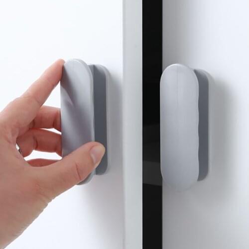 2Pcs Multipurpose Cabinet Knob Furniture Knobs Plastic Self Adhesive Door Handles Wardrobe Pulls Door Security Hardware Tools