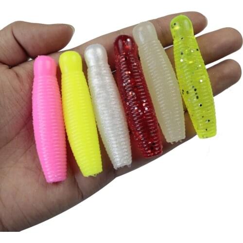 1pcs Fishing lure potatoes soft worm bait sweet bee pupa proportion salt bass perch sun fish trout fishing tackle accessories