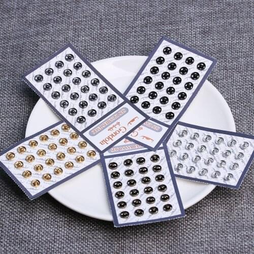 10/24Pcs 5mm Mini Buttons Metal Buckles DIY Doll Clothes Clothing Sewing Buckle Dollhoues Miniature Craft Accessories