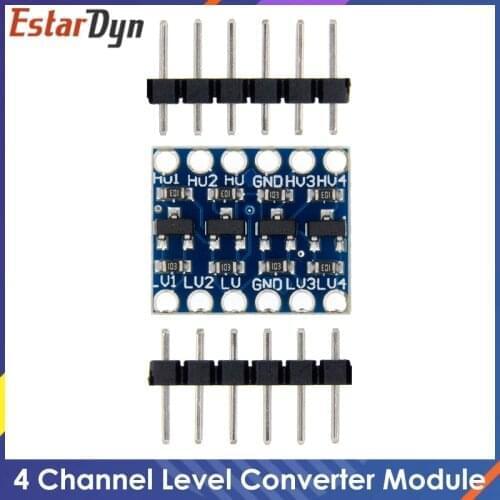 10pcs/lot 5V-3V IIC UART SPI Four 4 Channel Level Converter Module