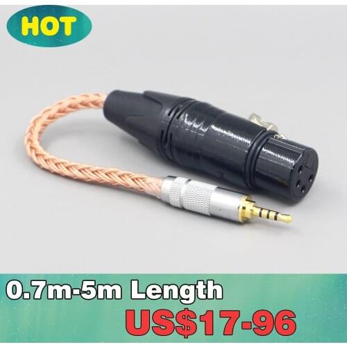 16 Core 99% 7N OCC Earphone Cable For 3.5mm 2.5mm 4.4mm 6.5mm Type C To XLR 4 pole Female Converter LN007727