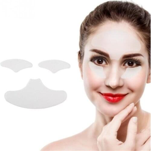 3Pcs/set Reusable Anti Wrinkle Pad Silicone Neck Pad Skin Care Anti WrinkleTreatment Spread Wrinkle Face Lift Stickers Tool