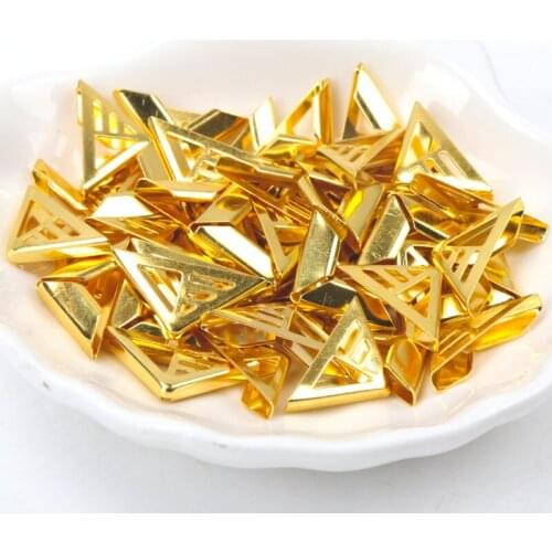 40Pcs Metal Book Corner Trilateral Albums Menus Folders Box Corner Protectors For Decor Gold Decoration 16x16x2.5mm