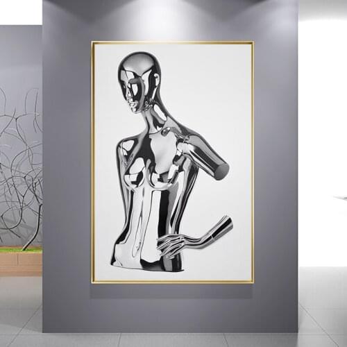 Abstract Women Sculpture Art Prints Painting on Canvas Nordic Wall Art Statue Poster Cuadros Canvas Picture Living Room Decor