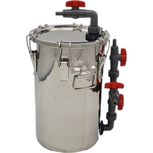 Aquarium Filter Stainless Steel SS304 Filter Turtle Shrimp Tank External Filter DIY Pre-filter Bucket Quick Connection 11L/17L