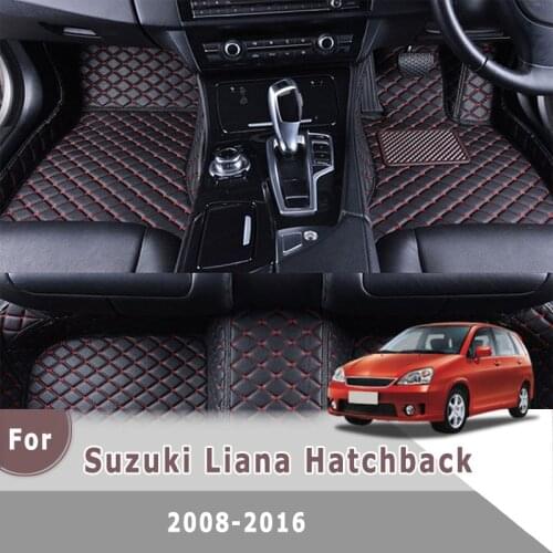 RHD Custom Car Floor Mats For Suzuki Liana Hatchback 2016 2015 2014 2013 2012 2011 2010 2009 2008 Carpets Car Styling Covers