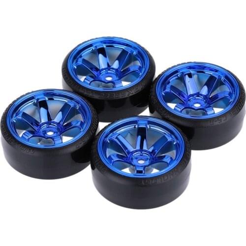 EBOYU 4Pcs/Set 1/10 Drift Car Tires Hard Tyre for Tra HSP Tam HPI Kyo On-Road Drifting Car