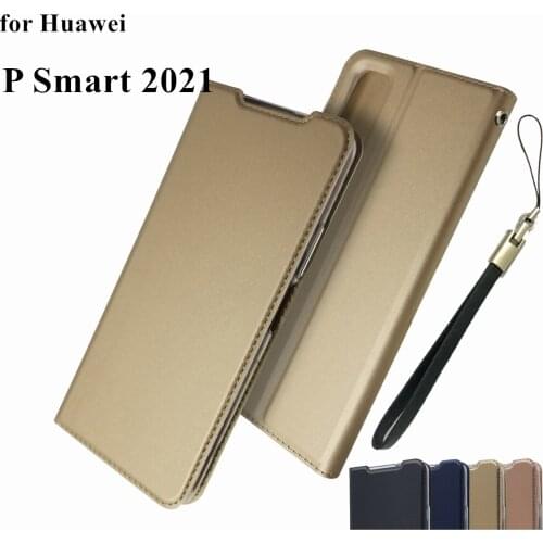 Wallet Case for Huawei P Smart 2021/ Huawei Y7A Flip Cover Phone Case Magnetic adsorption Super thin Matte Touch