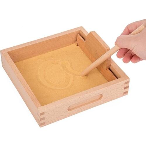 Wooden Sand Base Meadow Building Letter Formation Tray for Learning Kids Toy Architecture Layout Scenery Accessories