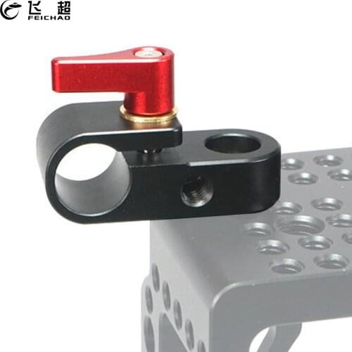 Single Hole 15mm Rail Clamp Mount Rod Holder for Quick Release Plate Cage Handle for Camera Rig Rod Extension System Accessories