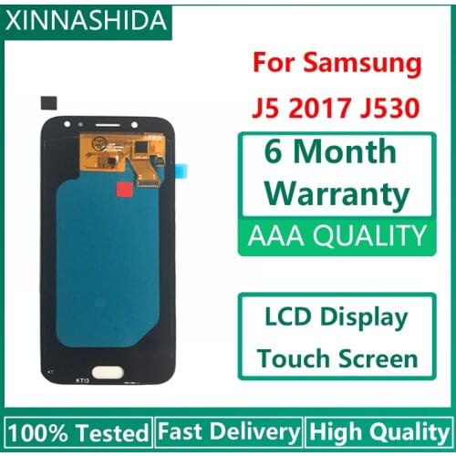 For Samsung Galaxy J5 2017 J530 SM-J530F J530M Super AMOLED LCD Display Touch Screen Assembly Tempered Glass