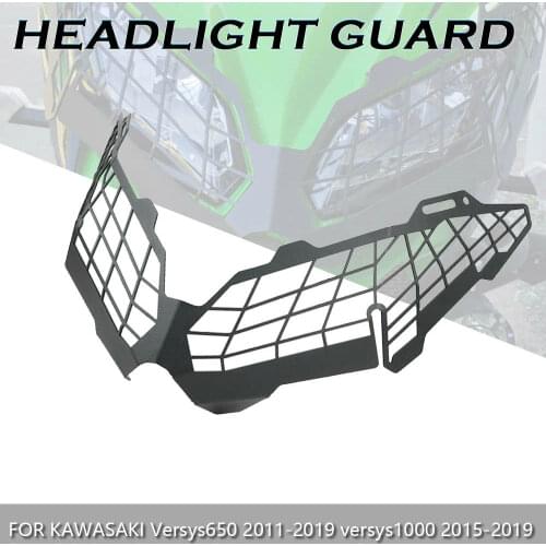 Motorcycle Headlight Headlamp Grille Headlight Grille Guard Cover Protector FOR KAWASAKI Versys 650 1000 2011-2019