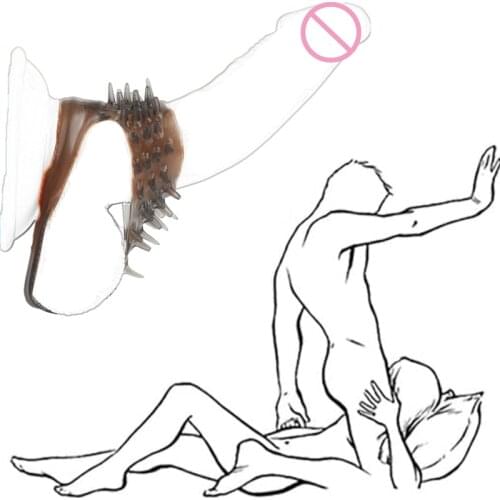 Silicone Reusable Penis Sleeve Flexible Glans Penis Enlarger Extender Delay Ejaculation Adult Sex Toys For Men Sex Products