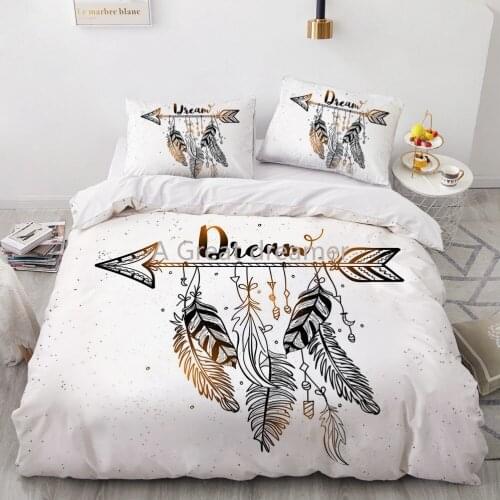 Classic 3D Dreamcatcher Bedding Set Design Custom Bed Linen Simple Comforter Quilt Cover Luxury Home Textile Bed Set Queen Size