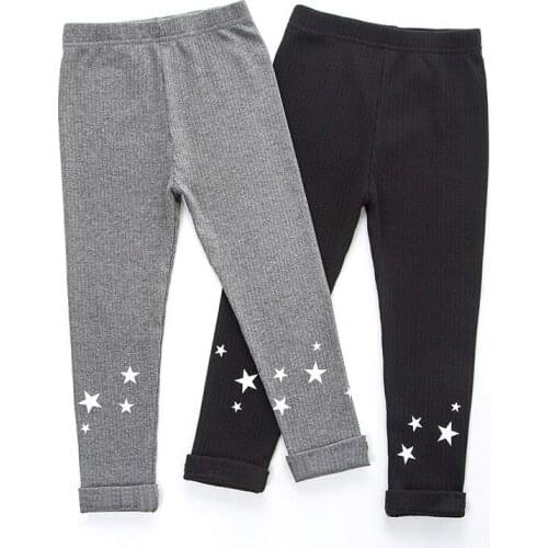 Tights for Children Cotton Leggings 2021 New Autumn Baby Girls Star Print Long Pants Toddler Kids Casual Trousers Teens Pants