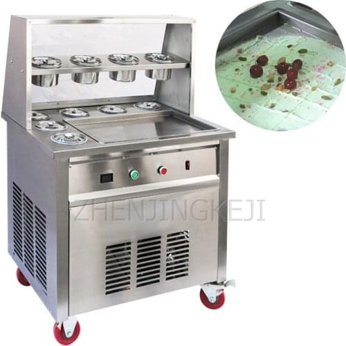 Commercial Fried Yogurt Machine Fried Ice Machine 220V Ice Cream Thai Style Dessert Shop Fried Ice Cream Roll Machine 3200W