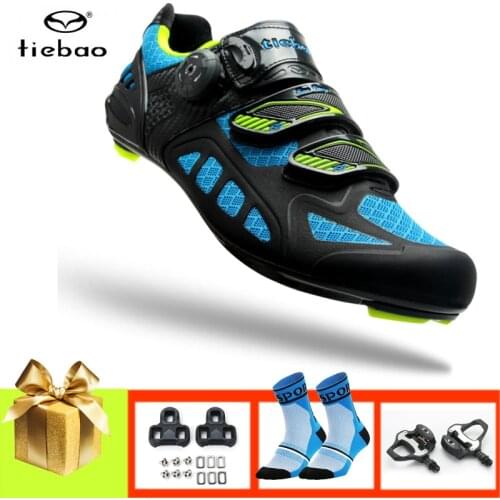 TIEBAO road bike shoes breathable carbon cycling sneakers men women sapatilha ciclismo SPD-SL Pedals riding road bicycle shoes