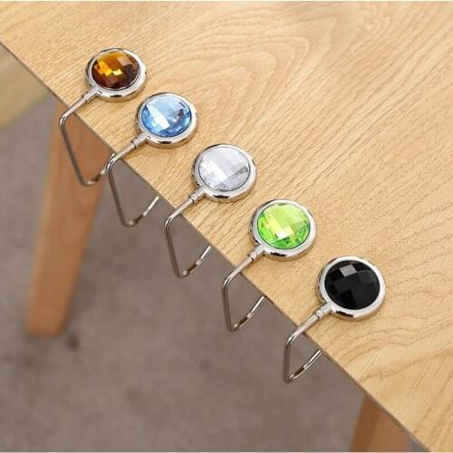 High Quality Bag Purse Hanger Hooks Table Handbag Holder Portable Universal Shell Bag Hangers Metal Bathroom Kitchen Cup Hooks