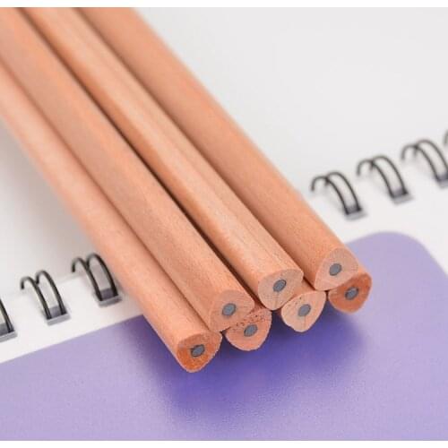 Hot 50pcs basswood triangle pencil student kids pencils for school writing carpenter children pencil graphite free shipping